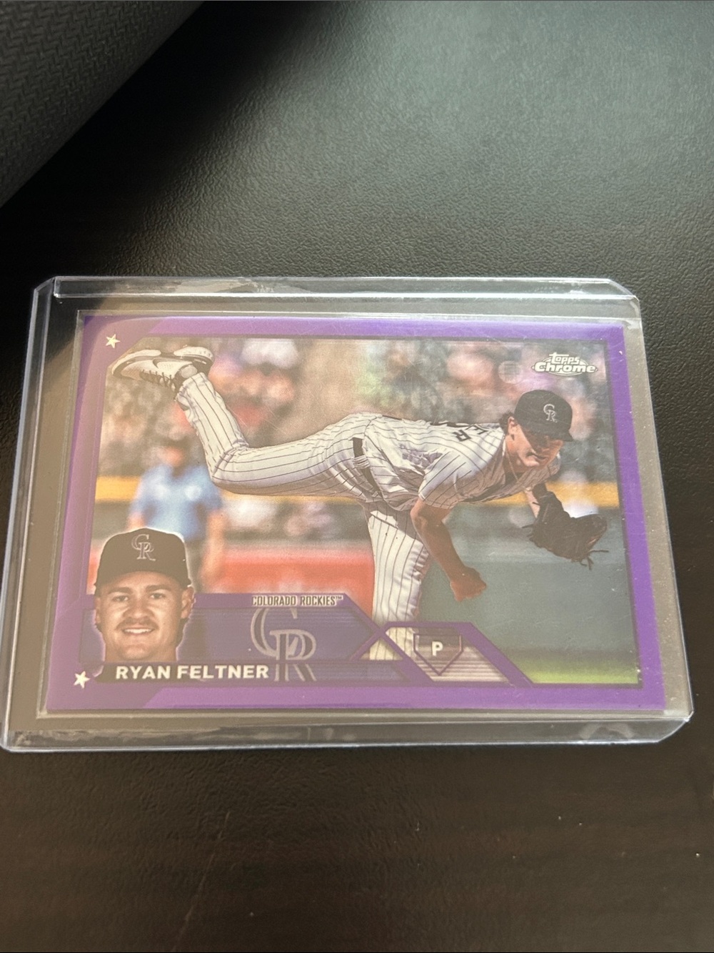2023 Topps Chrome Update Ryan Feltner Refractor Purple #/250 Rockies